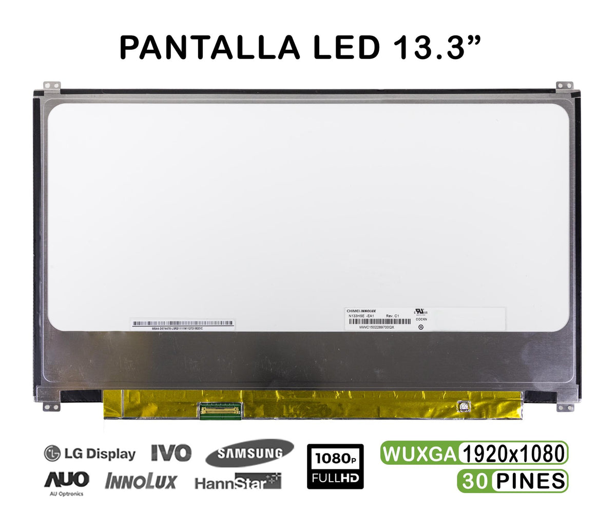 Pantalla Led De 13.3" Para Portátil N133Hse-Ea1