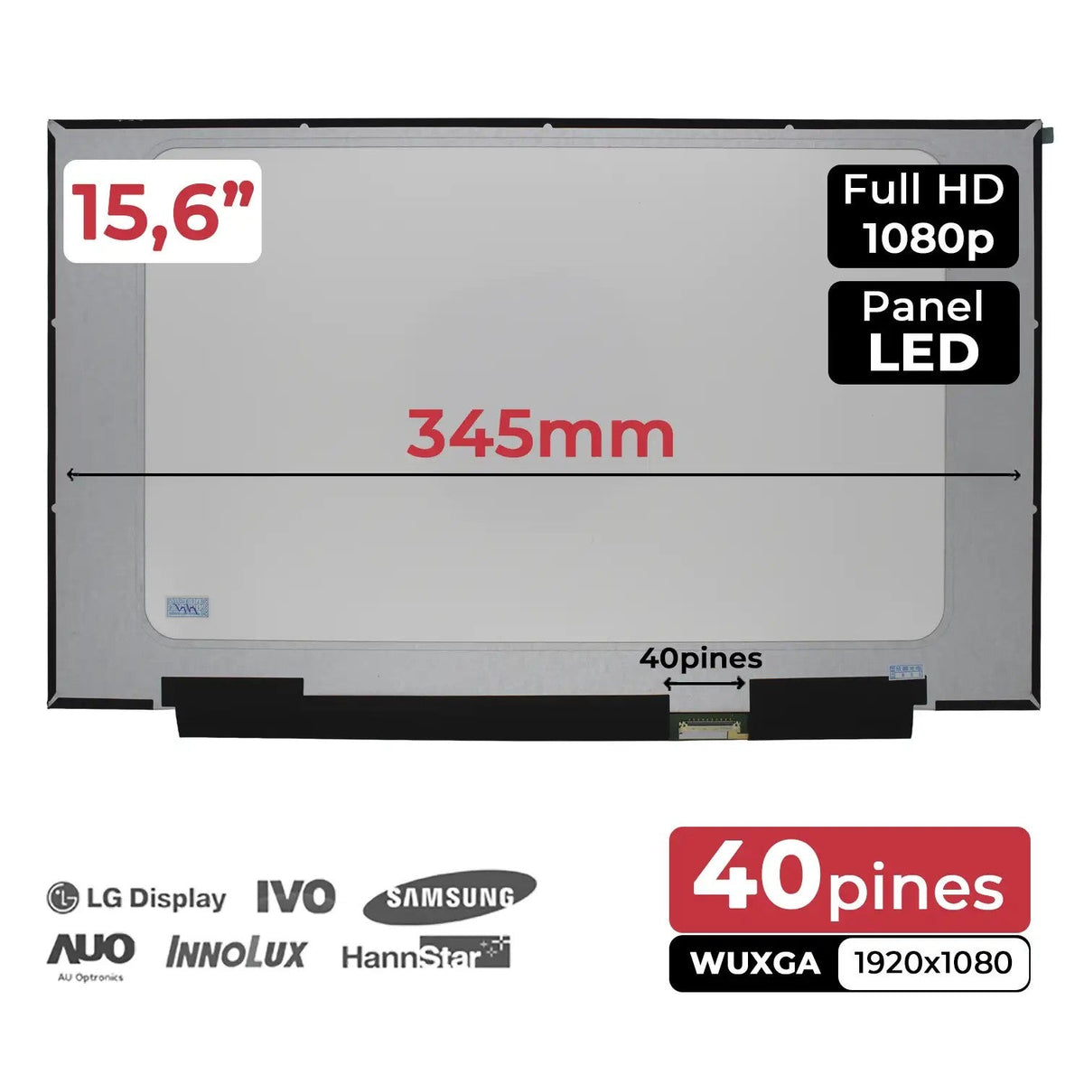 Pantalla Led De 15.6" Para Portátil Msi Ge66 Raider 10Sfs | Lq156M1Jw26 Fhd