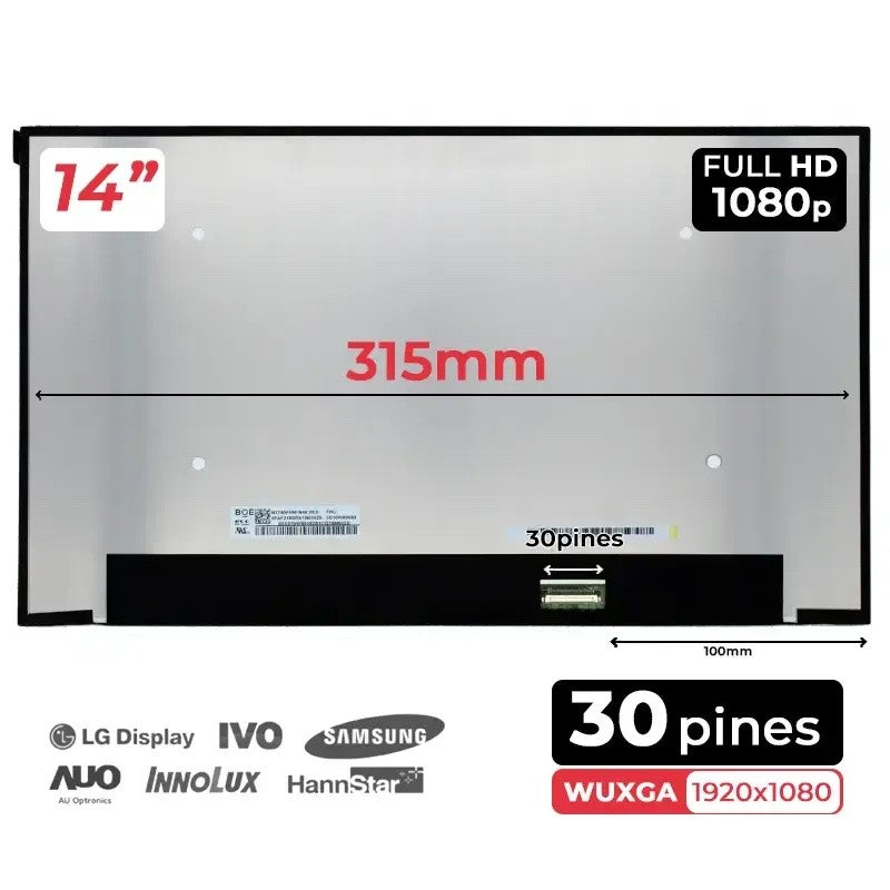 Pantalla Para Portátil B100Han02.6 B140Han02.6 Hw0A Hw2A Hw5A