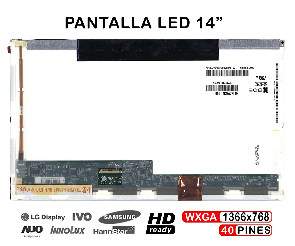 Pantalla Led De 14" Para Portátil Lenovo Essential G480 Series