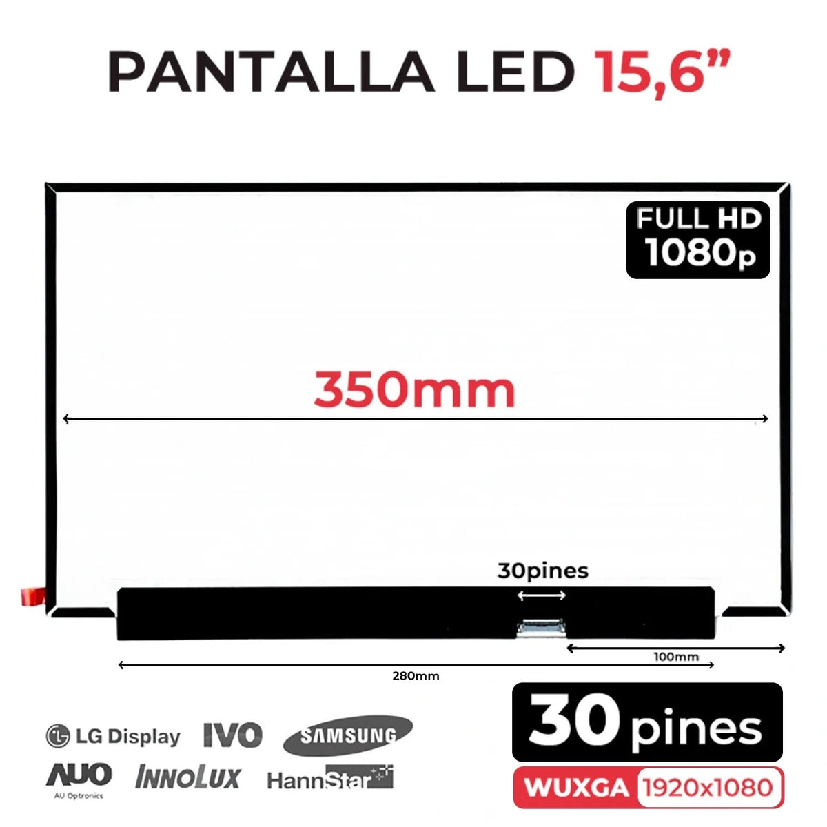 Pantalla Led Mate De 15.6" Para Portátil Lenovo Thinkpad T15g 1ª Gen. Series