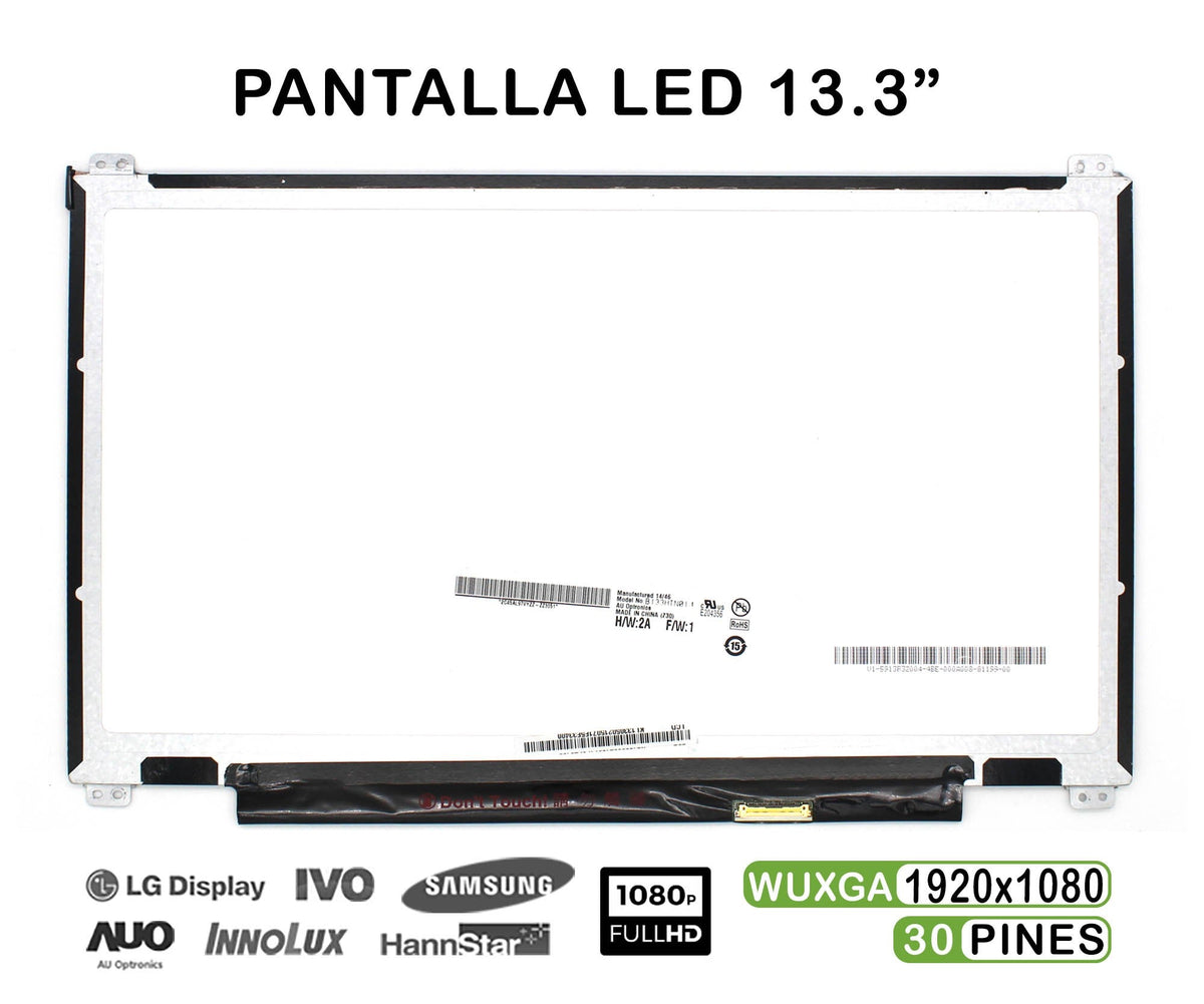 Pantalla Led De 13.3" Para Portátil Nv133fhm-N42 N133hce-Eaa Rev.C1 Fullhd
