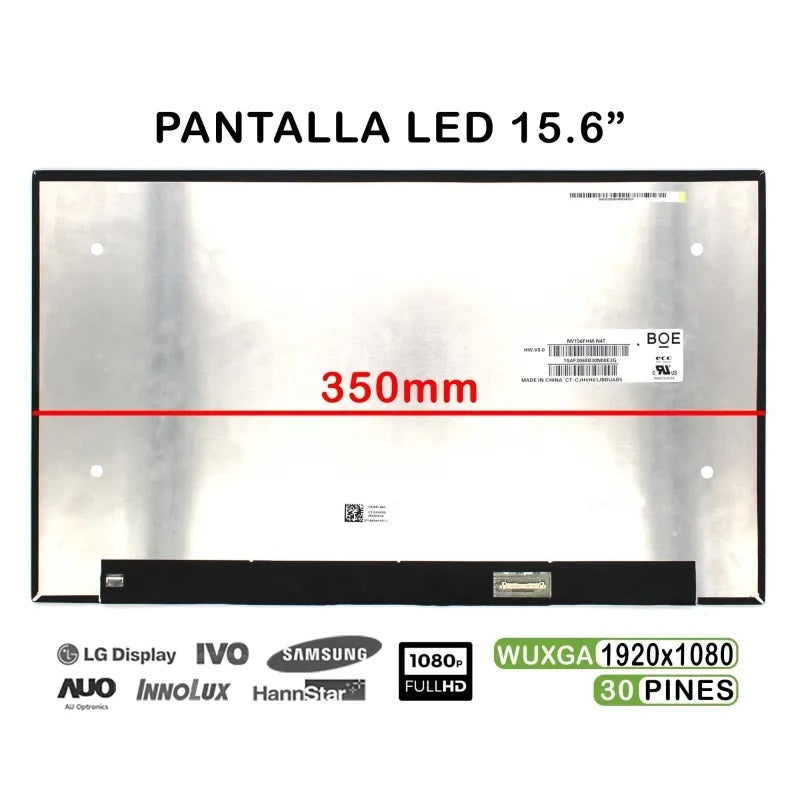 Pantalla Led De 15.6" Para Portátil Nv156Fhm-N6C