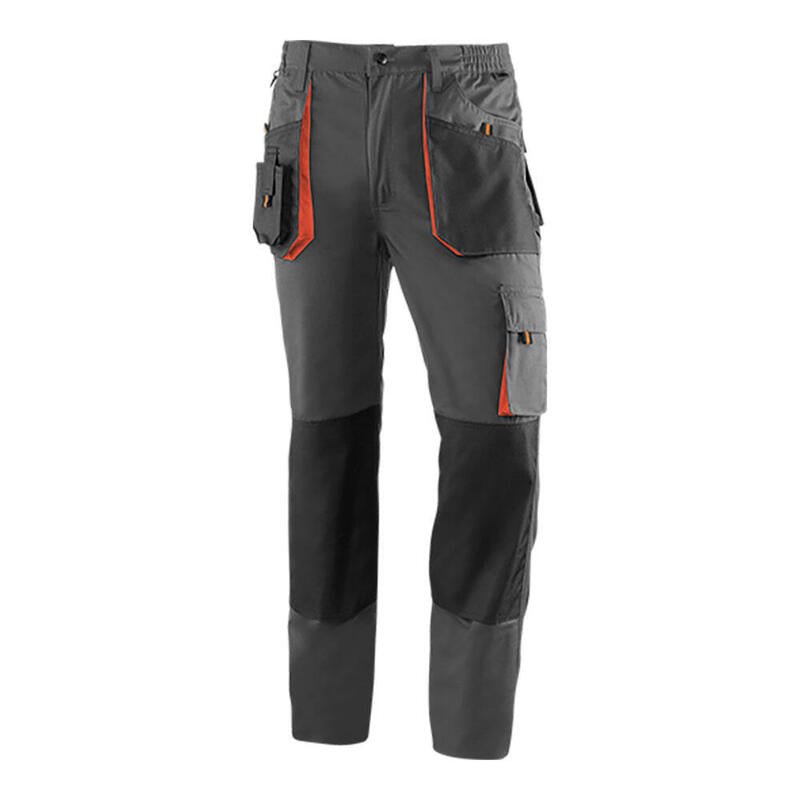 Pantalón Largo "Top Range" Gris/Negro/Naranja. Talla 3xl. Juba