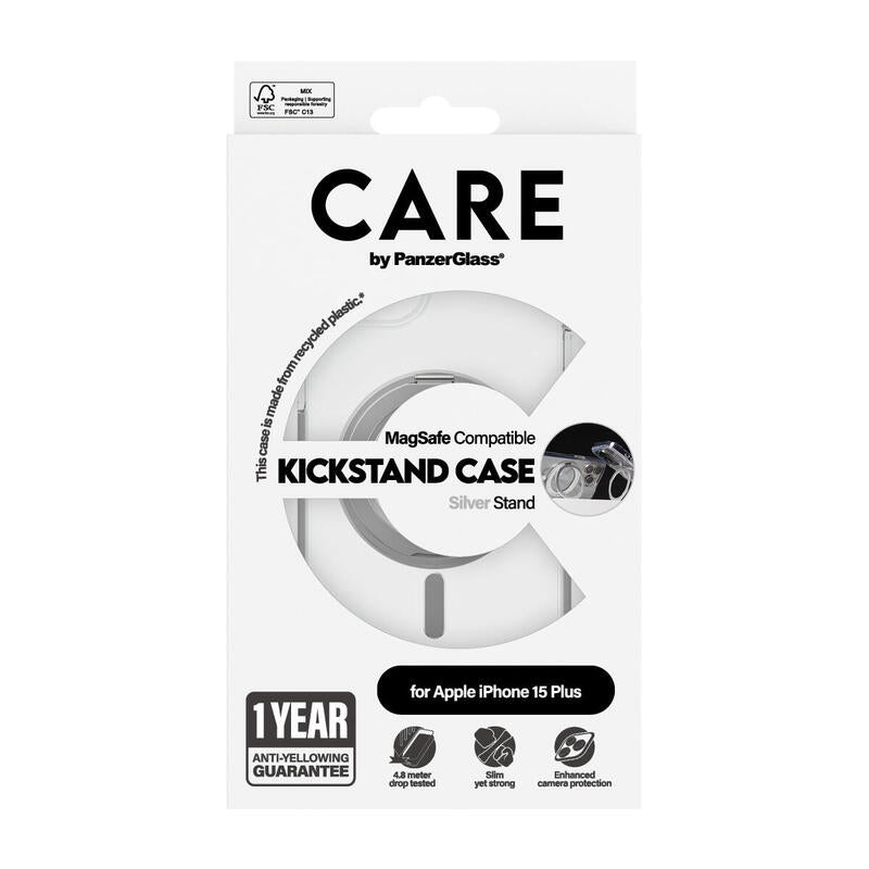 Panzerglass Care Feature Kickstand Iphone 15 Plus Silber