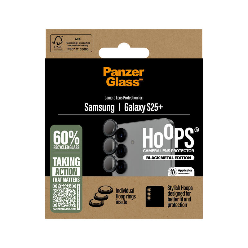 Panzerglass ® Hoops® Camera Lens Protector Black Samsung Galaxy S25+ Protector De Pantalla 1 Pieza(S)