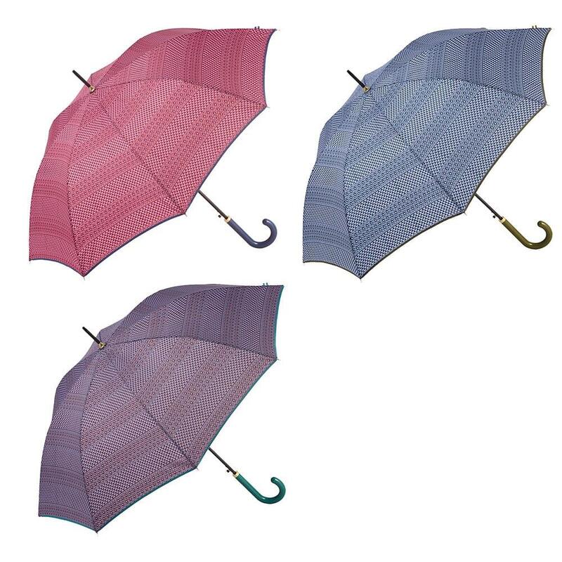 Paraguas Largo Automático Estampado Étnico Con Uv 50+, Colores Surtidos