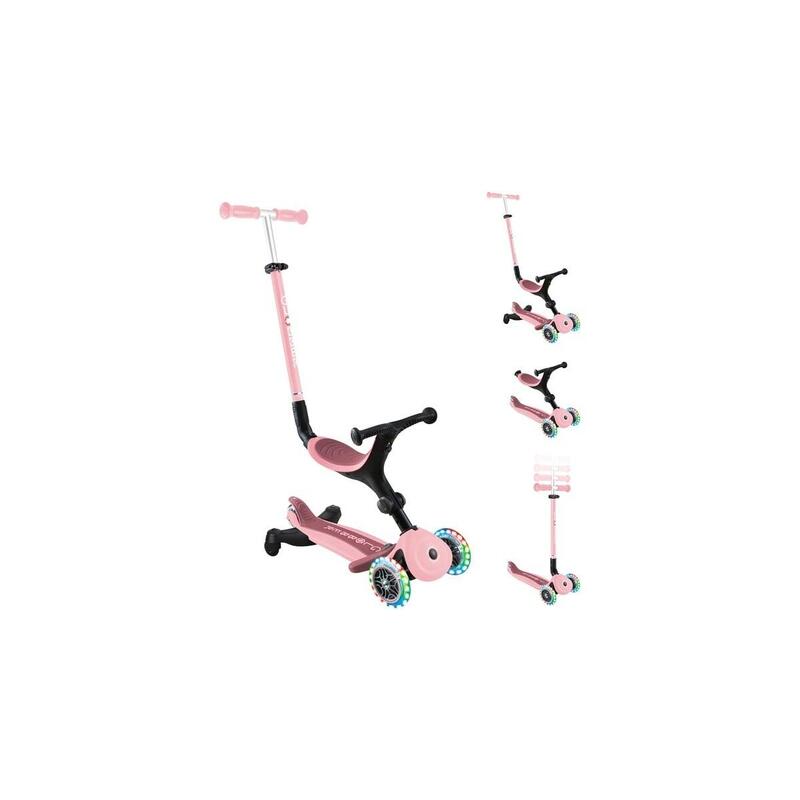 Luces Activas De Globber Go-Up 360, Scooter Rosa/Pink 749-310