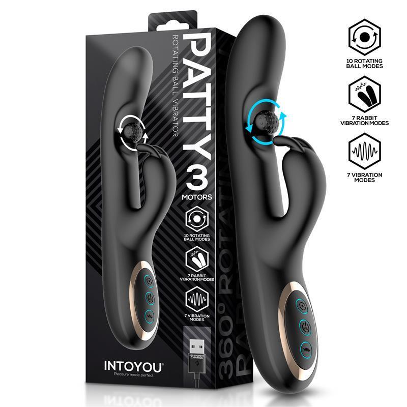Patty Vibrador Con Bola Rotadora 360º
