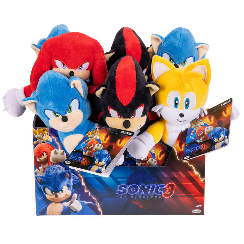 Peluche Pack De 8 Unidades La Pelicula Sonic 3 23cm Surtido