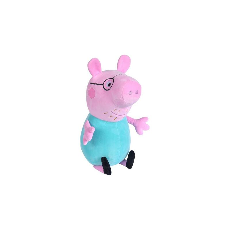 Peluche Simba Peppa Pig Papa Pig Rosa/Turquesa, 37 Cm 109261005