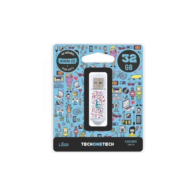 Pendrive 32gb Tech One Tech Music Dream Usb 2.0