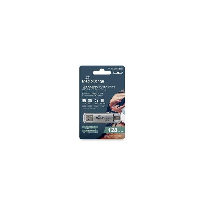 Pendrive Combo 128gb Usb 3.2 Mediarange High P.