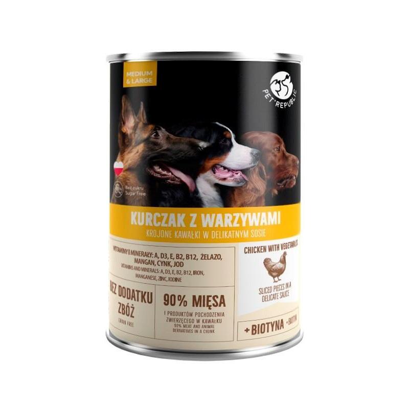 Pet Republic Adult Medium & Large Chicken With Vegetables - Comida Húmeda Para Perros - 1250g