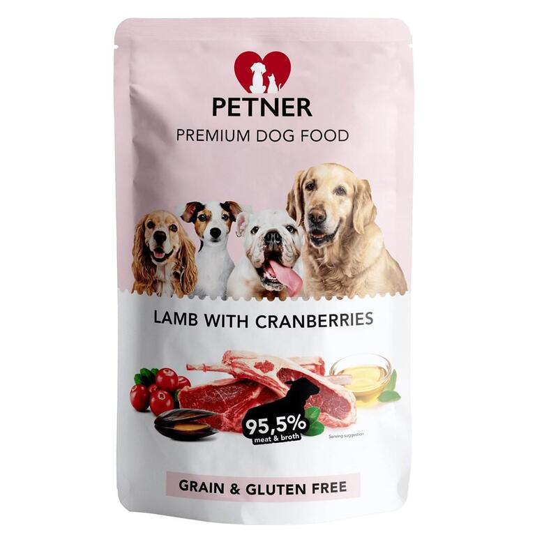 Petner Jagniecina Z Zurawina Mokra Karma Para Perro 500g