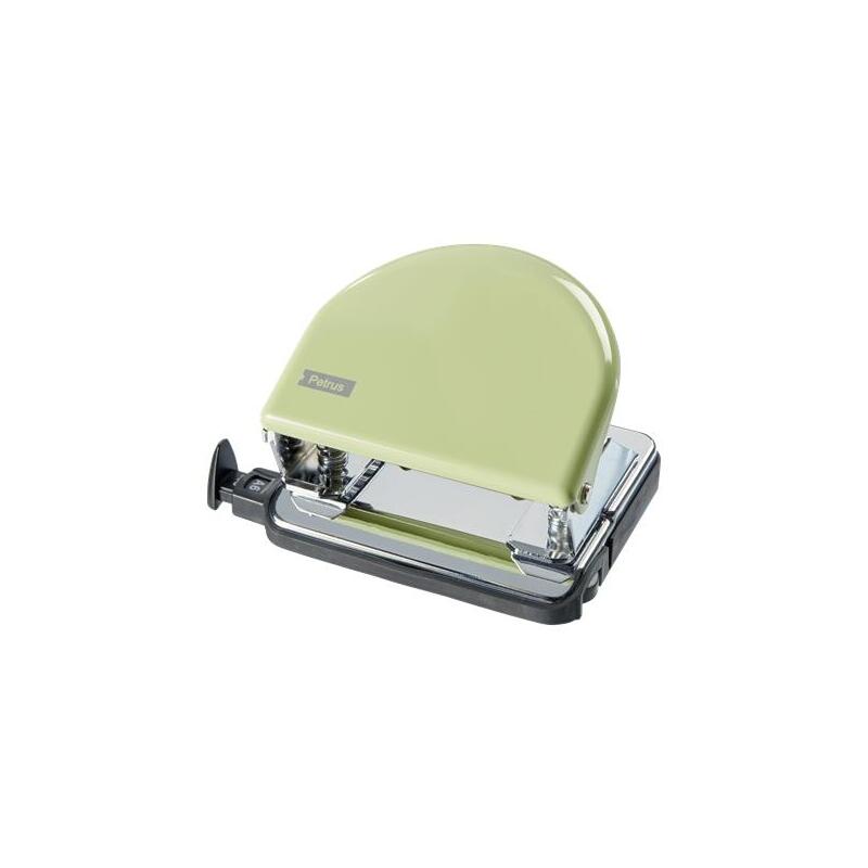 Petrus 52 Retro Taladro Perforador Metalico - Hasta 20 Hojas - Marcas De Formato - Facil Vaciado - Punzones 5.5mm -