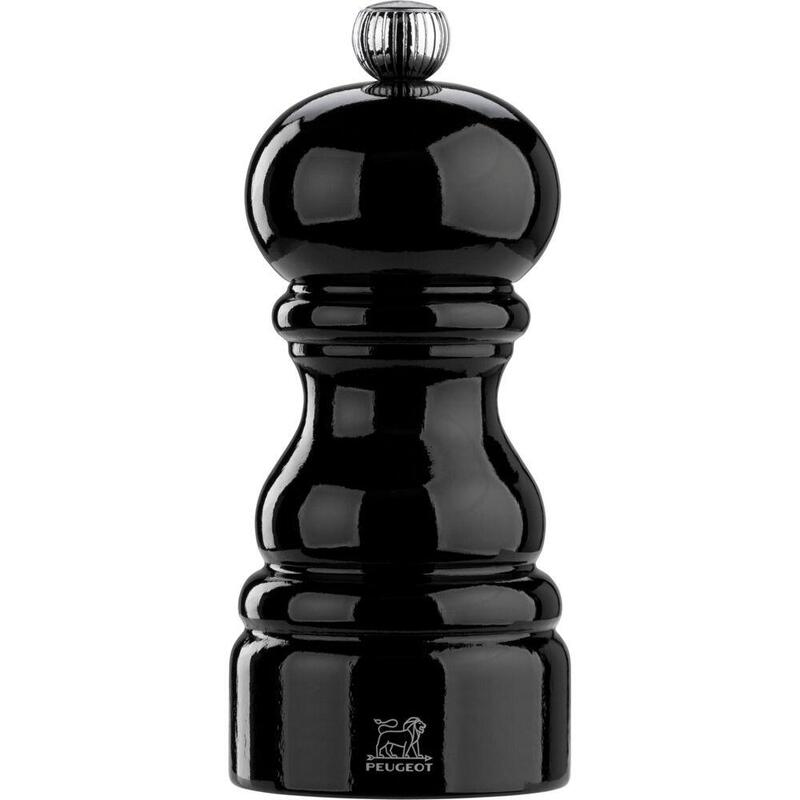 Peugeot Paris Pepper Mill 12 Cm Beech Wood Black Lacquered
