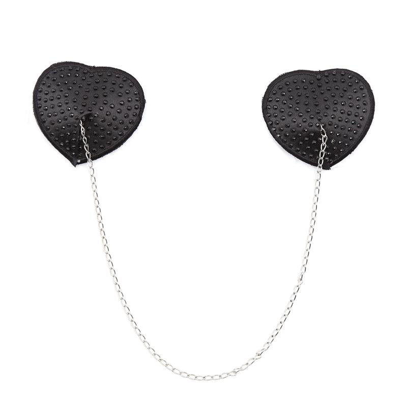 Pezonera Nipple Covers With Chain Link Black