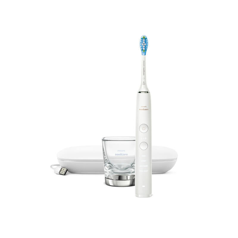 Philips Diamondclean Cepillo De Dientes Elã©Ctrico Hx9911/27 Recargable, Para Adultos, Nãºmero De Cabezales De Cepillo Incluidos 1, Nãºmero De Modos De Cepillado De Dientes 4, TecnologãA Sã³nica, Blanco