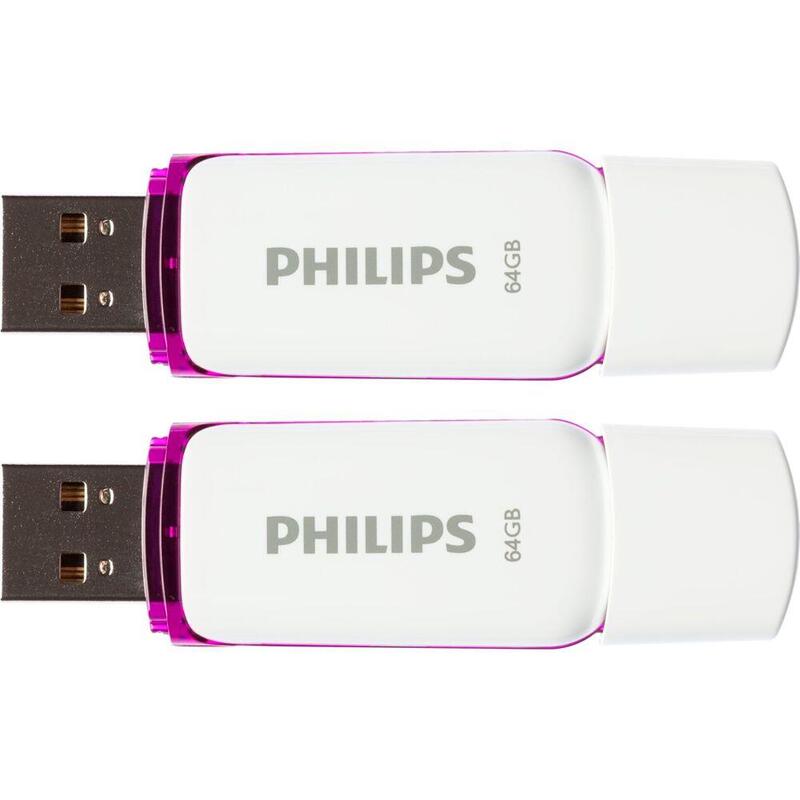 Philips Usb 2.0 2-Pack 64gb Snow Edition Magic Purple