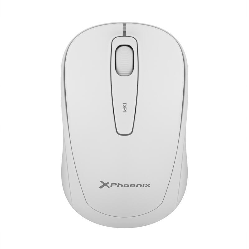 Phoenix M250 Ratón Inalámbrico 2.4 Ghz Receptor Usb Hasta 1600 Dpi Compatible Con Pc Mac Porttil Color Blanco