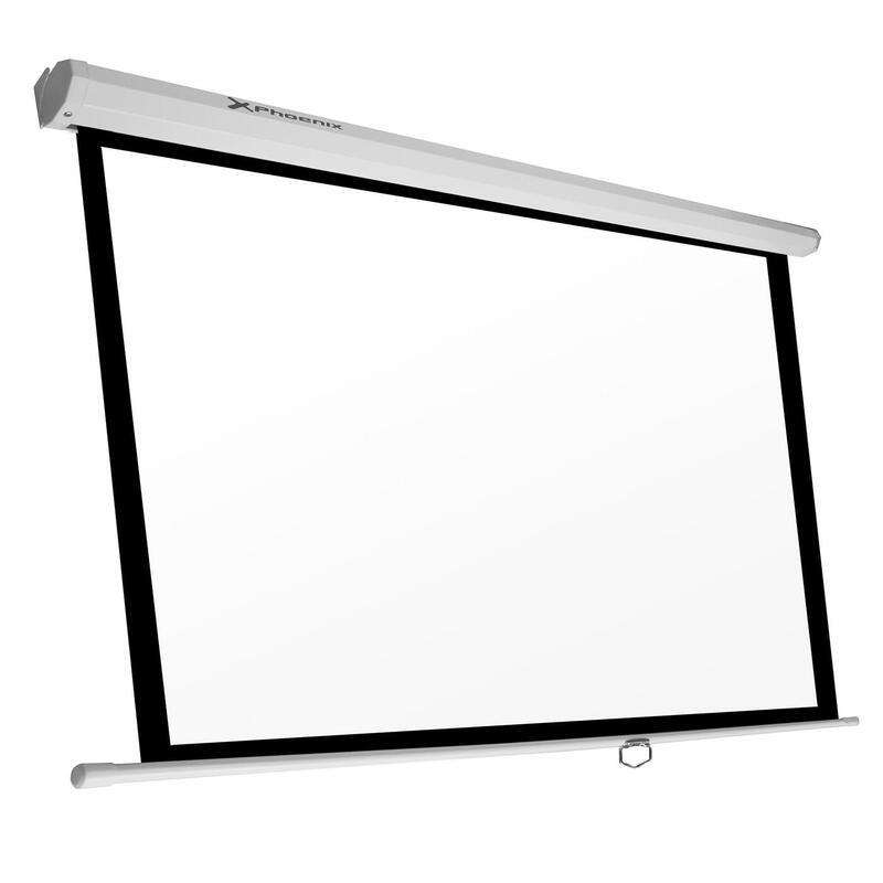 Phoenix Pantalla Manual Videoproyector Pared Y Techo 100´´ Ratio 4:3 / 16:9 2m X 1.5m Posicion Ajustable / Carcasa Blanca / Tela Super Resistente