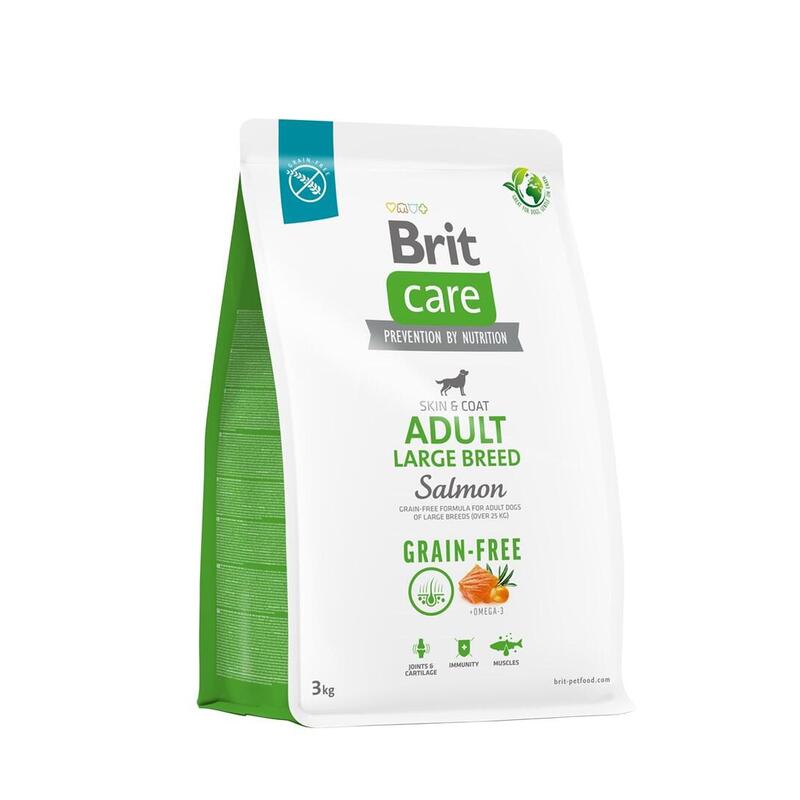 Pienso Para Perros Adultos De Razas Grandes - Brit Care Grain-Free Adult Salmon- 3 Kg