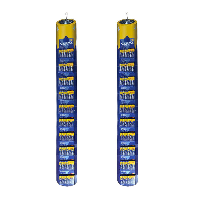 Pila Alkalina Longlife Power Aa - Lr06; 10 Blisters De 6 Pilas / Tira, Total 120 Pilas; 2 Uds; 26 X 36 X 15 Cm