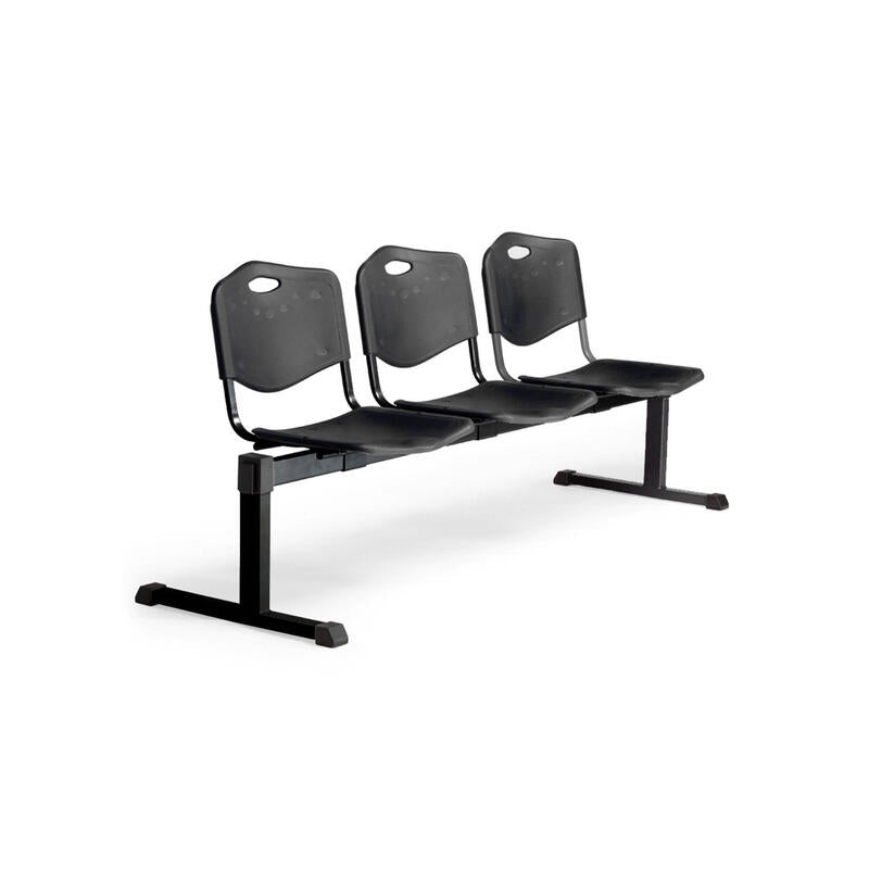 Piqueras Y Crespo Nowy Styl Bancada Iso Plastic 3 Plazas Pvc Color Negro