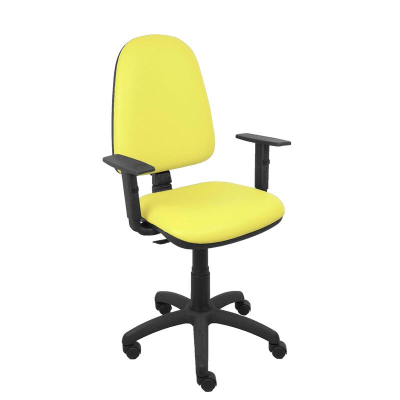 Piqueras Y Crespo Silla Aýna Similpiel Amarillo Brazos Regulables