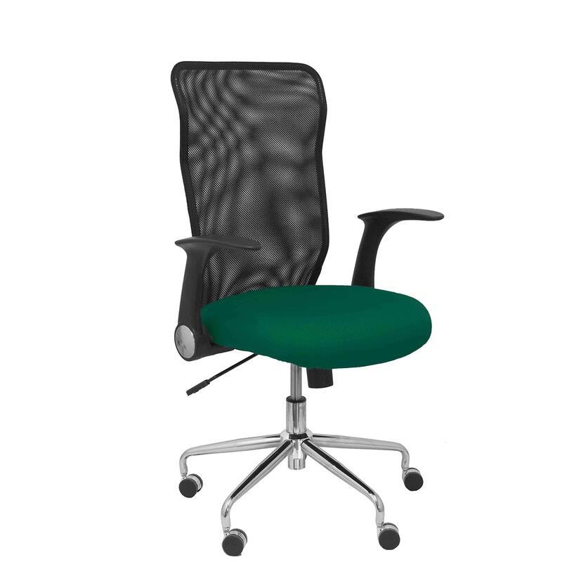 Piqueras Y Crespo Silla Minaya Respaldo Malla Negro Asiento Bali Verde Botella