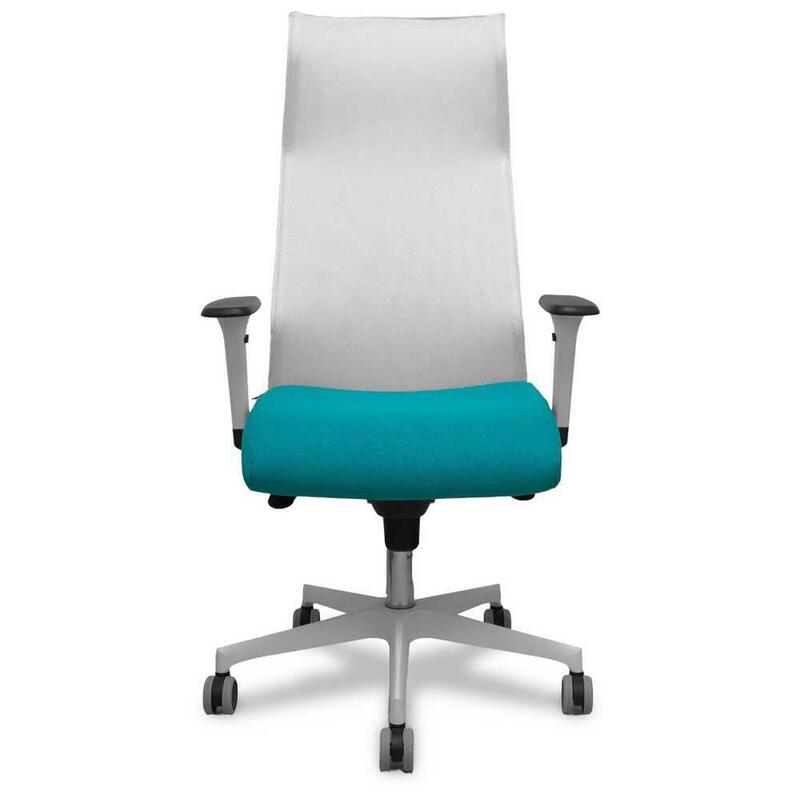 Piqueras Y Crespo Sillon Sahuco Blanco Bali Turquesa Brazos Blancos Base Blanca Ruedas Parque 65mm