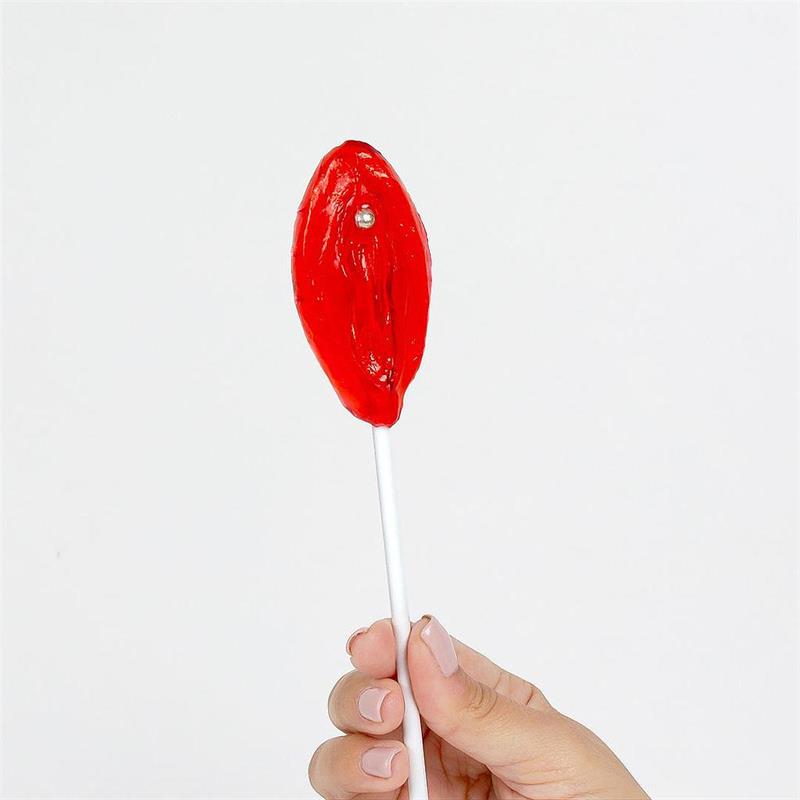 Piruleta De Fresa En Forma De Vagina