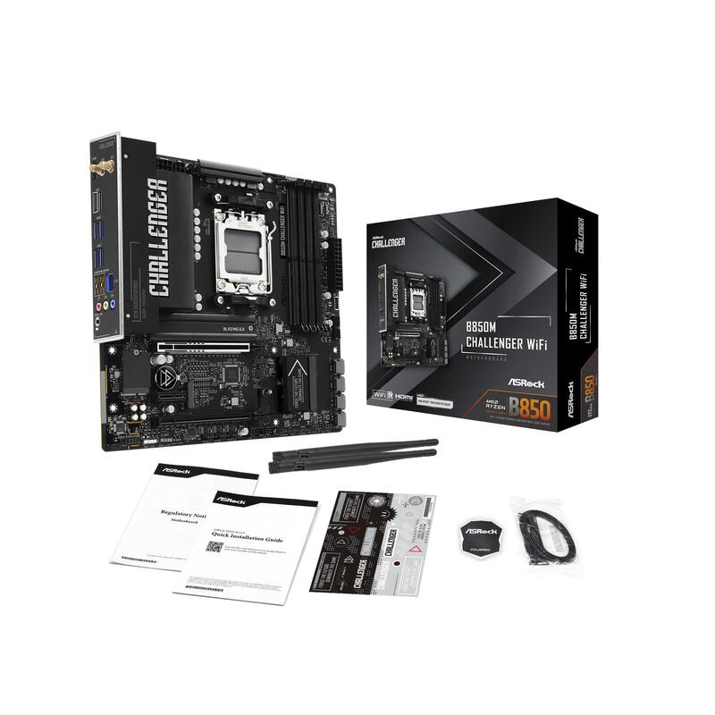 Placa Base Asrock B850m Challenger Wifi Ddr5 Am5 90-Mxbu40-A0uayz Retail