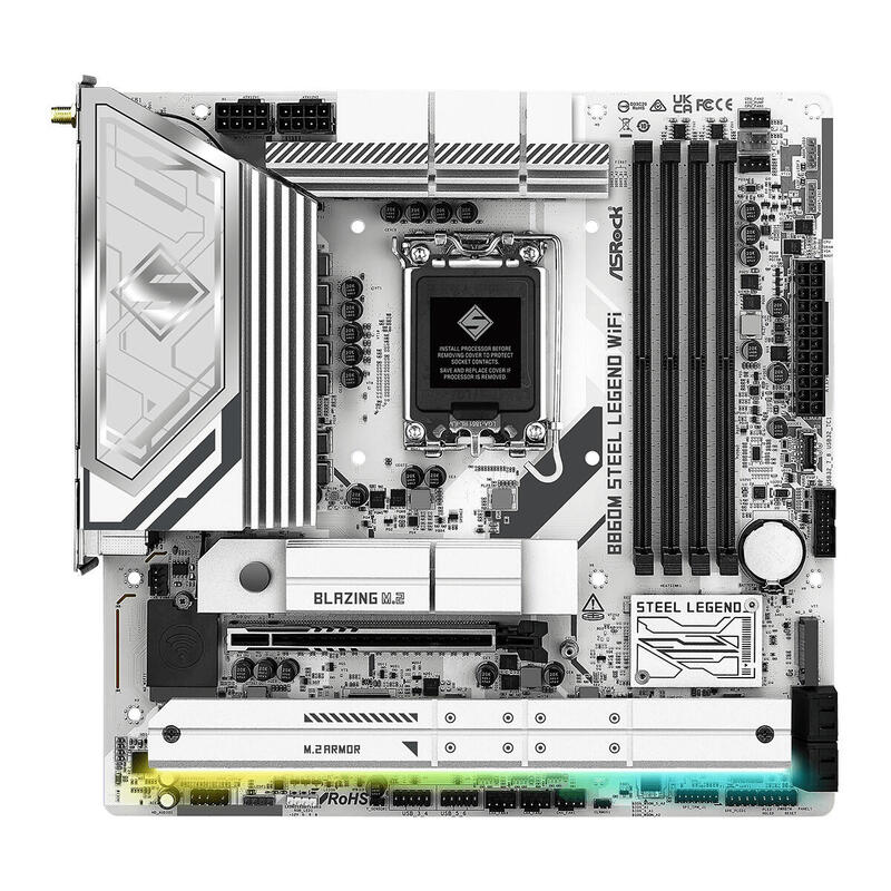 Placa Base Asrock B860m Steel Legend Wifi Intel B860 Lga 1851 (Socket V1) Micro Atx