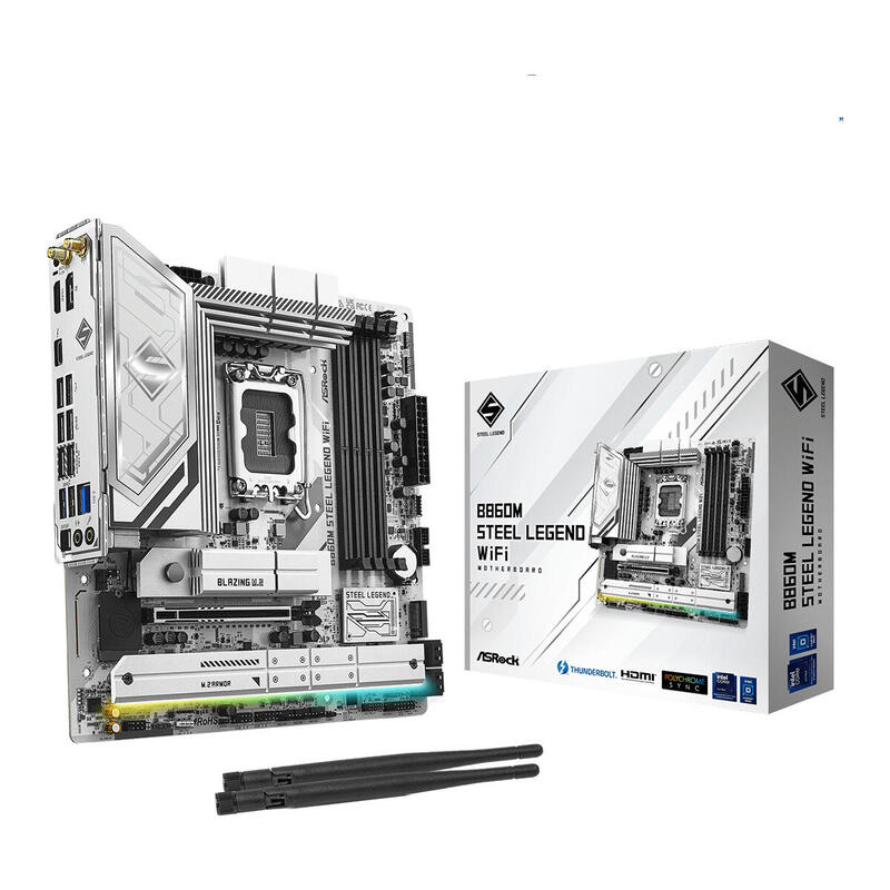 Placa Base Asrock B860m Steel Legend Wifi Intel B860 Lga 1851 (Socket V1) Micro Atx