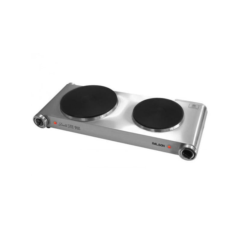 Placa Vitroceramica Palson Double Steel 30993 2500w 2 Fogones De 18cm De Diametro