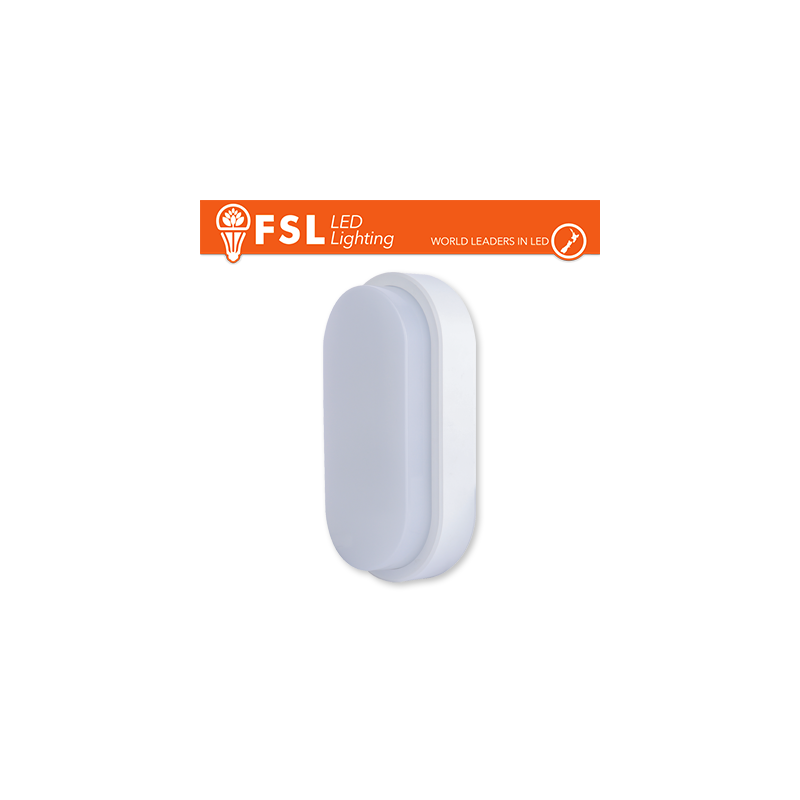 Plafón Led Oval Blanco 15w 3000k 55 * 100 * 200 Ip54