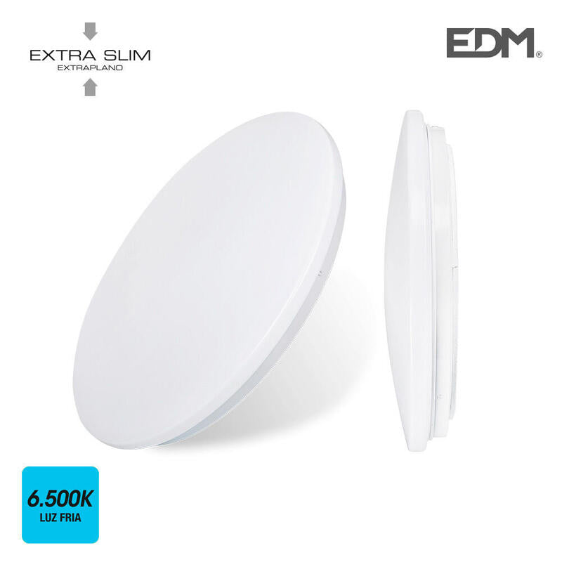 Plafon/Aplique Led De Superficie 12w 6500k Ø26,5x5,7cm Edm