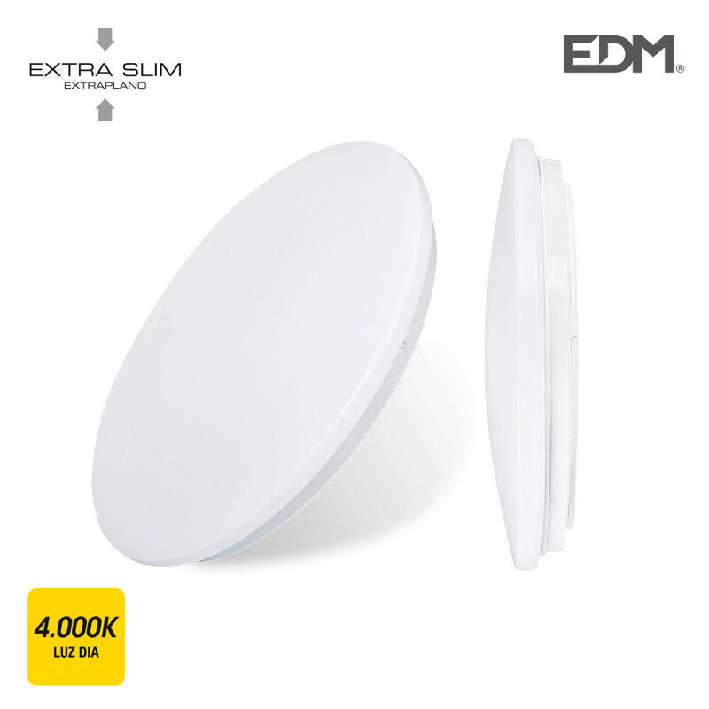 Plafon/Aplique Led De Superficie 18w 4000k Ø33x6,6cm Edm