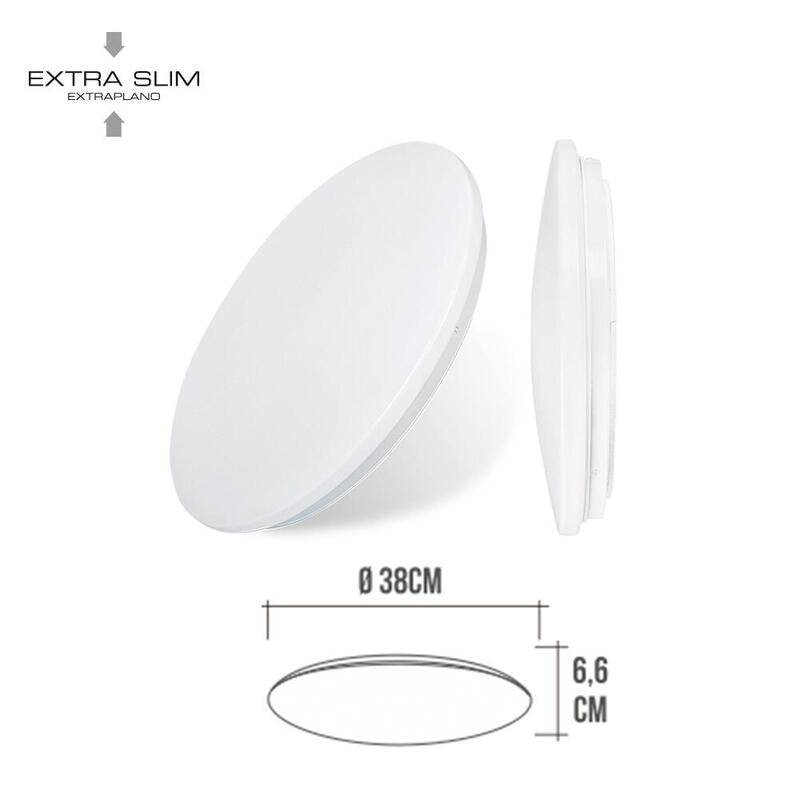 Plafon/Aplique Led De Superficie 24w 4000k Ø38x6,6cm Edm