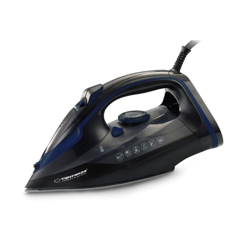 Plancha Esperanza Ehi012 De Vapor Con Suela Cerámica, Negra, 2600 W