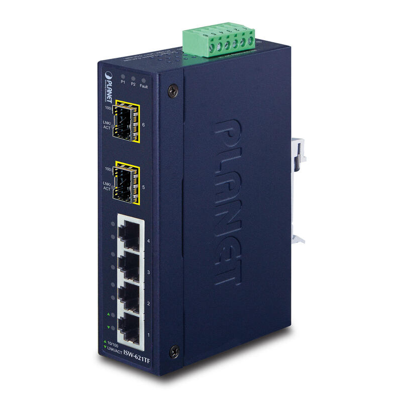 Planet Isw-621tf Switch No Administrado L2 Fast Ethernet (10/100) Azul