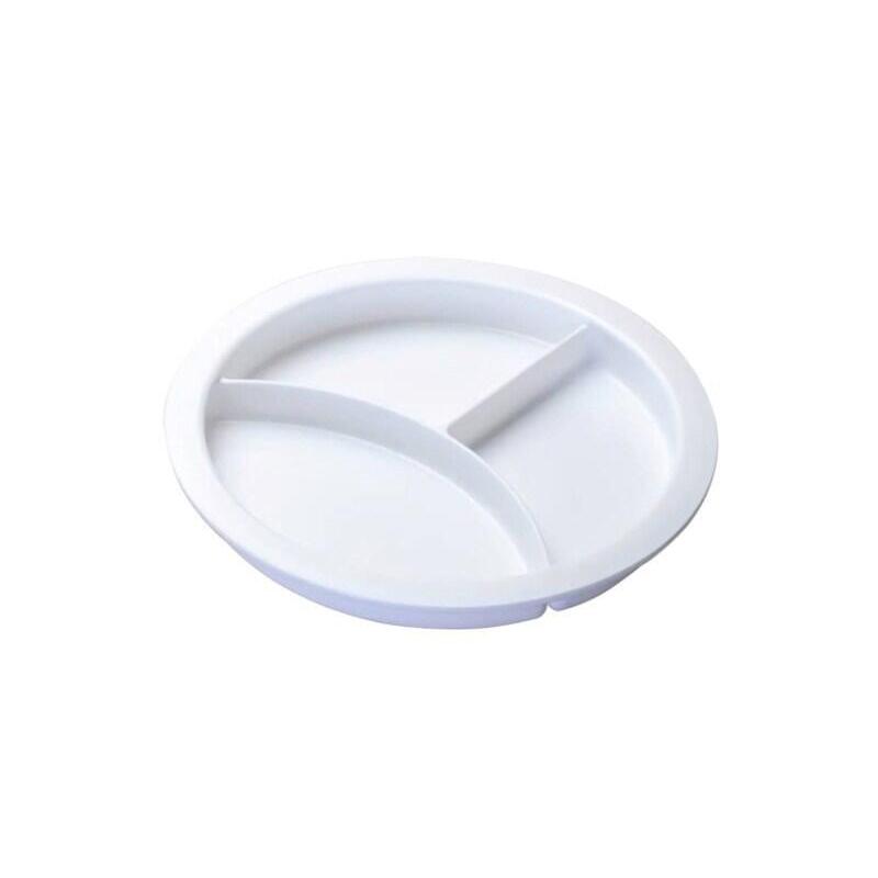 Plate With Dividers For The Microwave