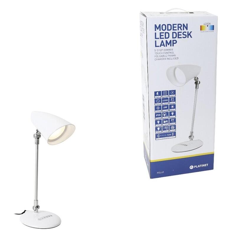 Platinet Lámpara De Mesa 6w 1000 Lux Tradicional