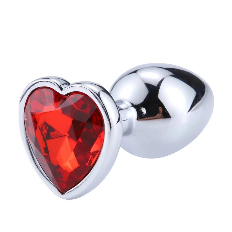 Plug Anal Base Corazón Red Scarlet Talla L