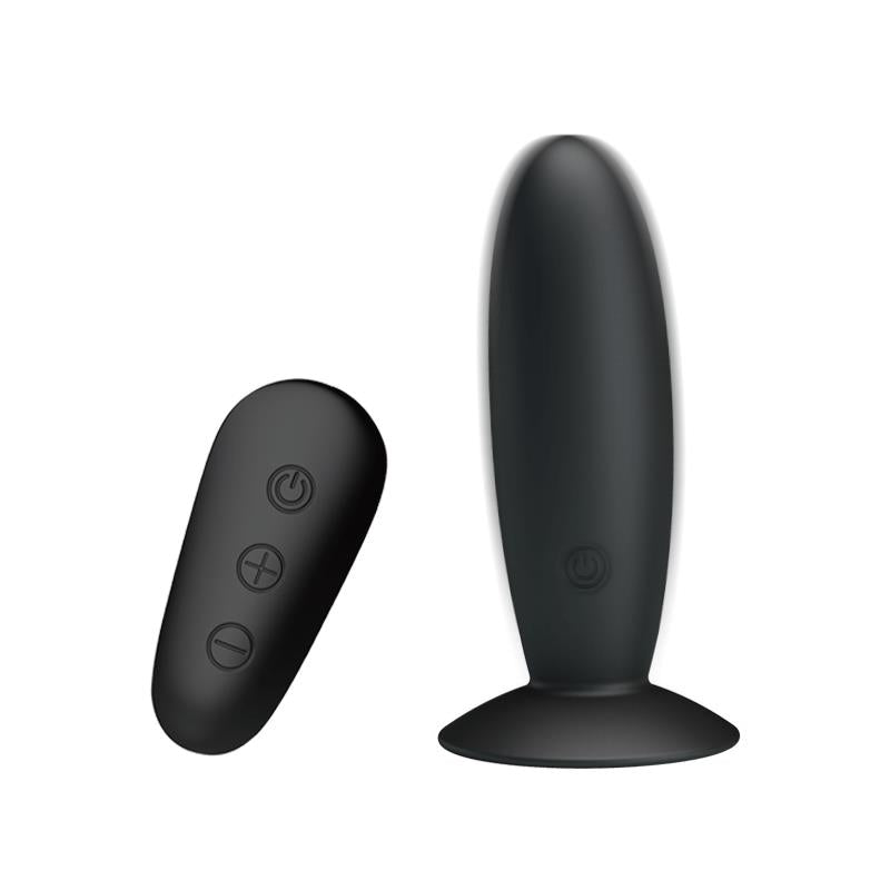 Mr Play - Plug Anal Con Vibracion Negro Control Remoto
