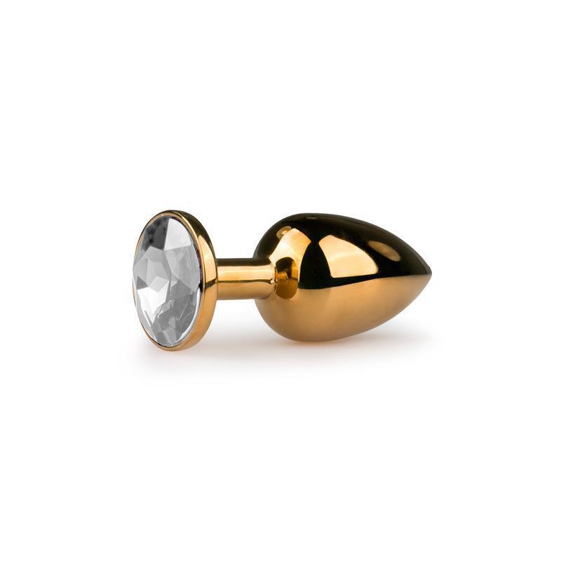 Plug Con Cristal Transparente No. 1 - Dorado