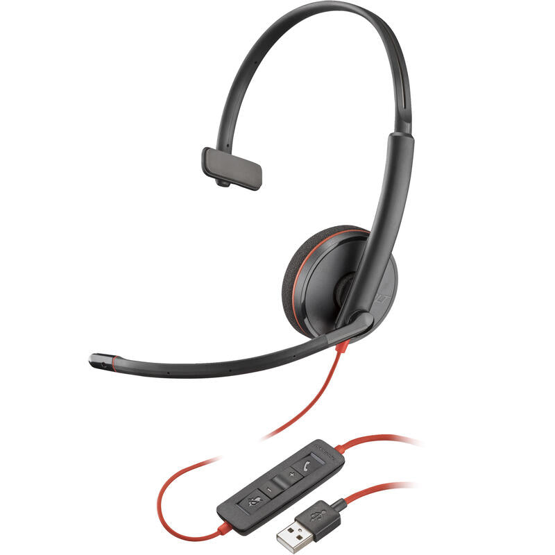 Poly Blackwire 3210 - Blackwire 3200 Series - Auricular - En Oreja - Cableado - Cancelación De Sonido Activo - Usb-A - Negro
