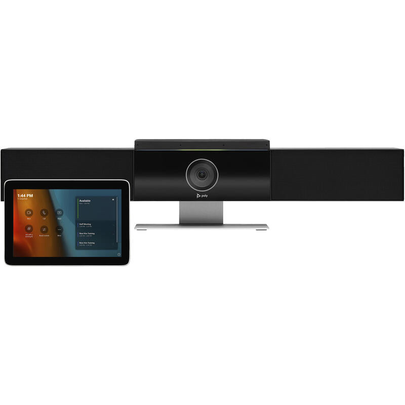 Poly Microsoft Teams Rooms Base Kit Kit De Videoconferencia (Controlador Táctil Poly Gc8 Equipo Mini Hp Para Conferencias)